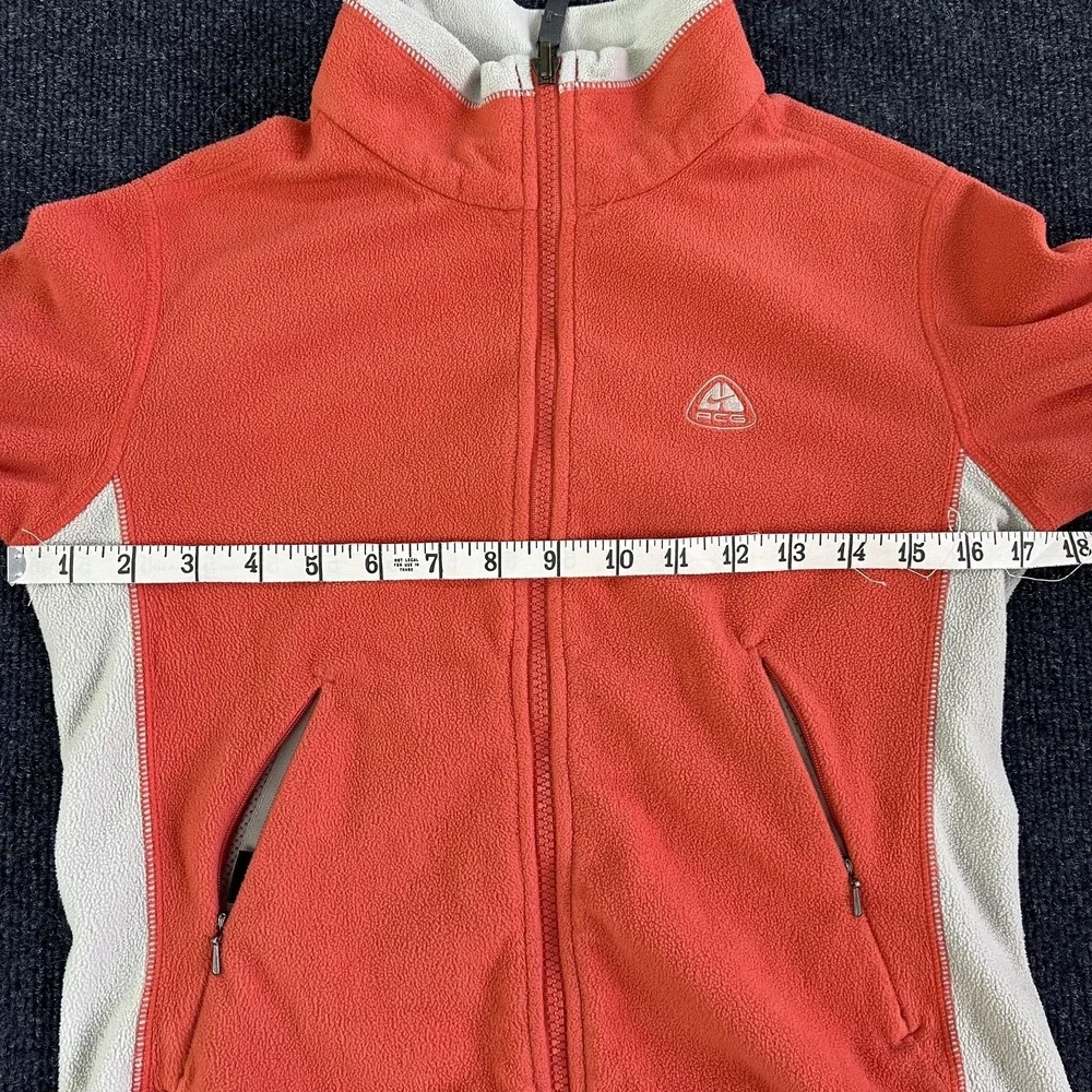 Nike ACG Fleece Jacket Womens XS‎ Red Therma-Fit Full Zip Outdoor Hiking Warm
